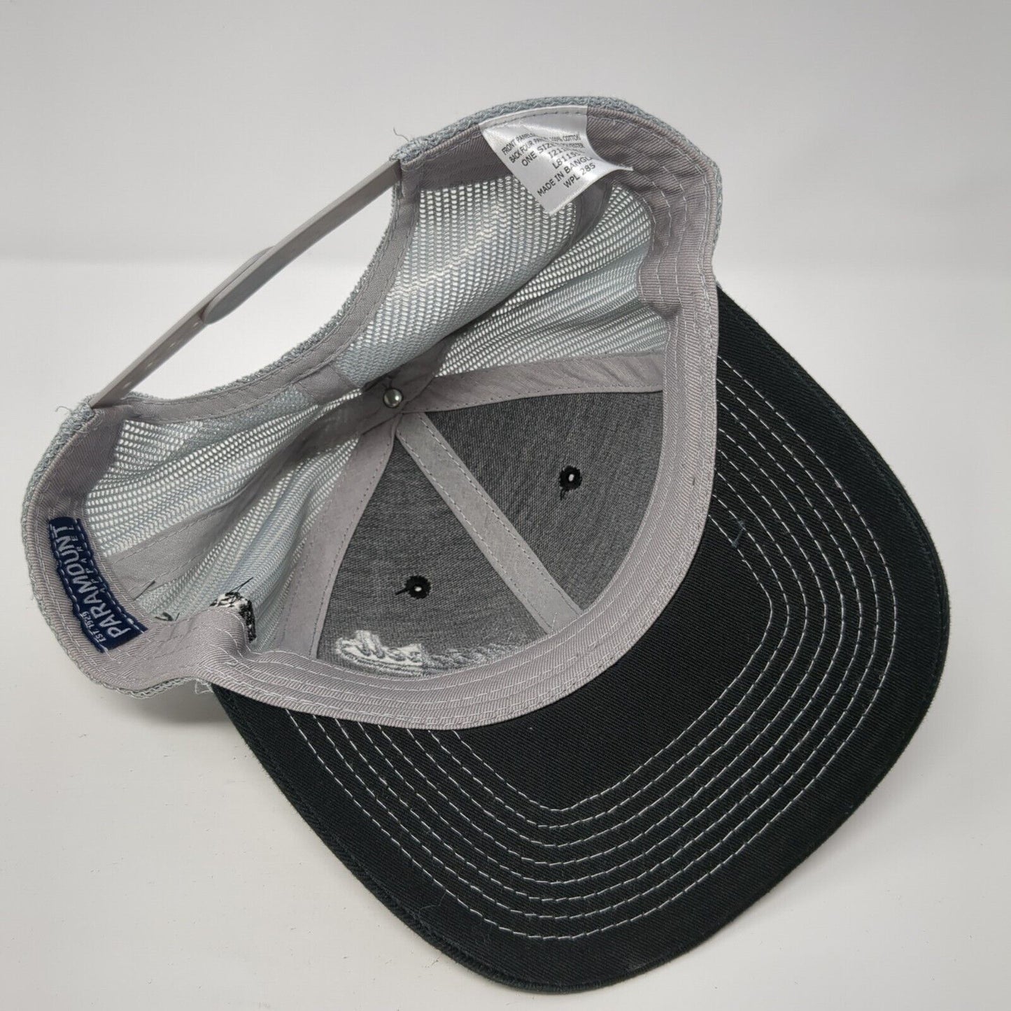 Mitchells Snapback Trucker Hat Black One Size Mesh Back Paramount