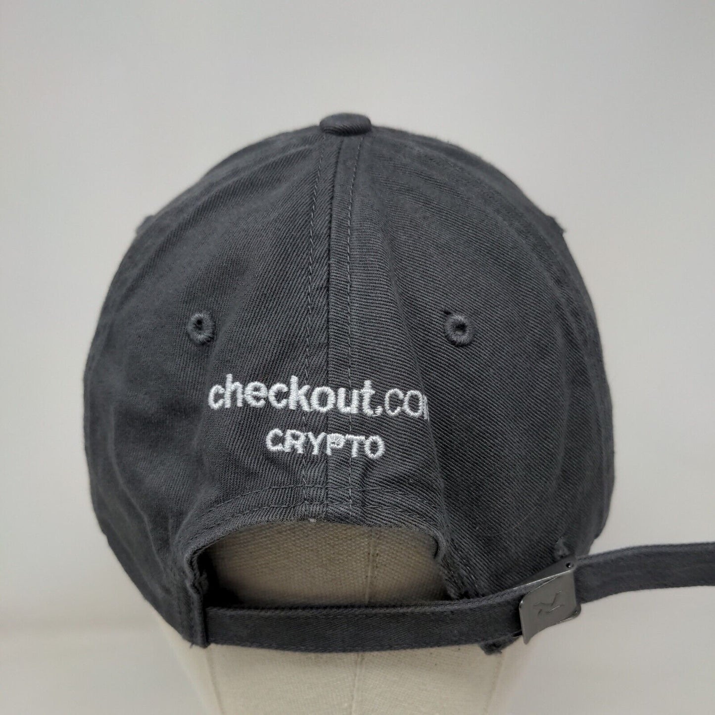 Richardson Slideback Hat Gray M/L Solid Embroidered Checkout.com Crypto