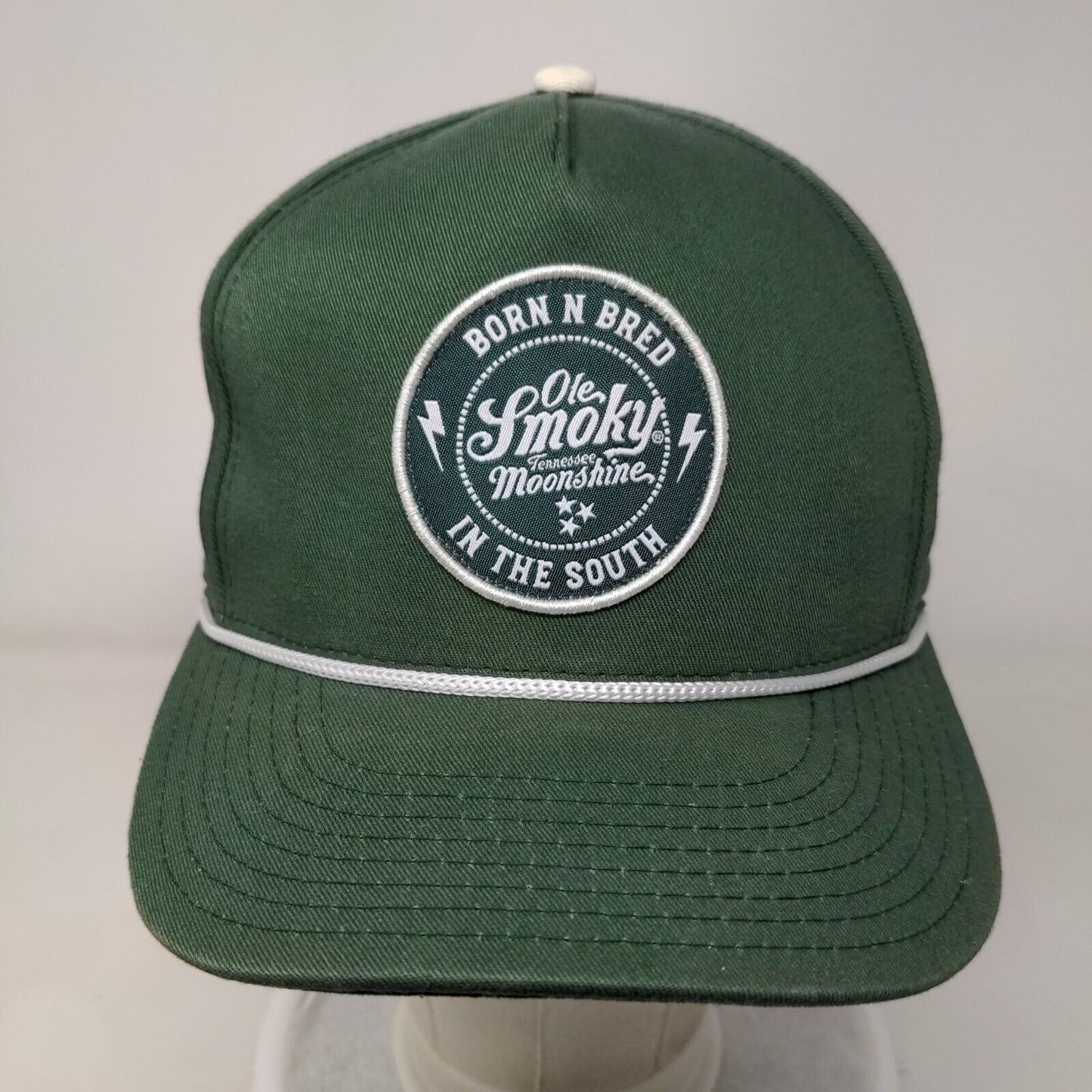 Ole Smoky Born N Bred In The South Snapback Rope Hat Green One Size
