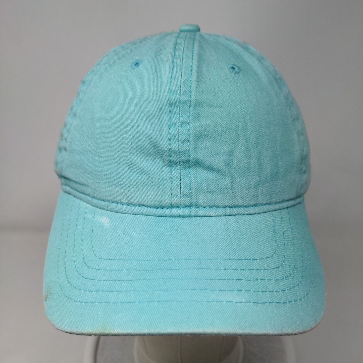 Unbranded Strapback Hat Blue Spearmint OSFM Adjustable Solid Blank