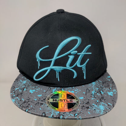 Lit Snapback Hat Multicolor One Size Adjustable Embroidered 6 Panel Hustle