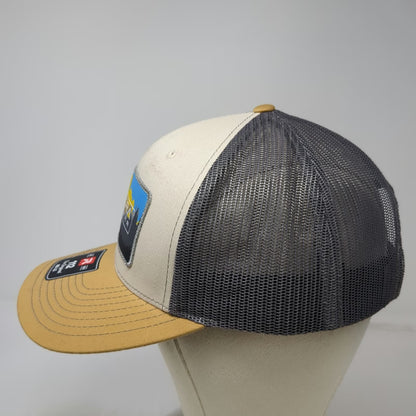 Richardson Trucker Hat Beige L 112 Snapback Mesh Integra Delamar Idaho Patch