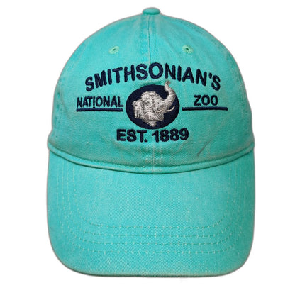 Smithsonian National Zoo Blue Baseball Cap One Size Hat Strapback Elephant Logo