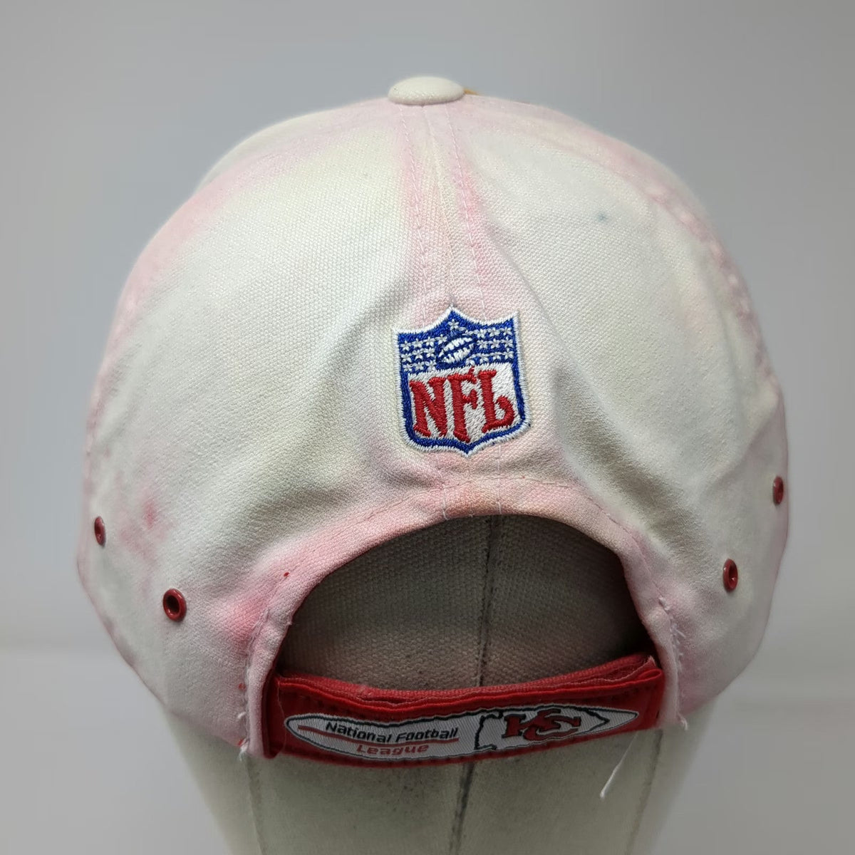 Reebok NFL Kansas City Chiefs White One Size Hat Cap Embroidered Strapback