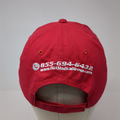 iMA Medical Group Strapback Baseball Cap Red OS Adjustable Embroidered BIG X