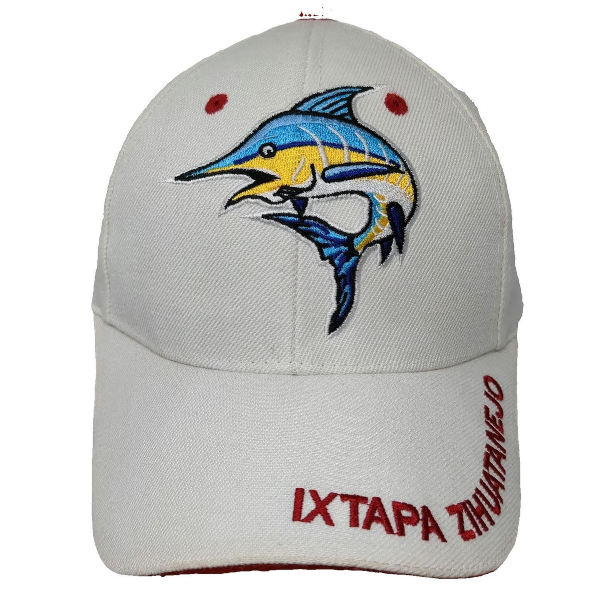 Ixtapa Zihuatanejo Marlin Fish White One Size Baseball Cap Hat Strapback Mexico