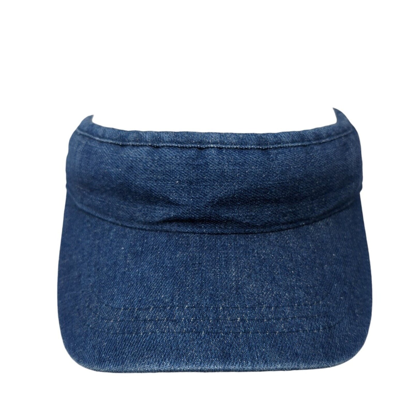 Unbranded Strapback Sun Visor Hat Blue One Size Adjustable Lightweight Denim