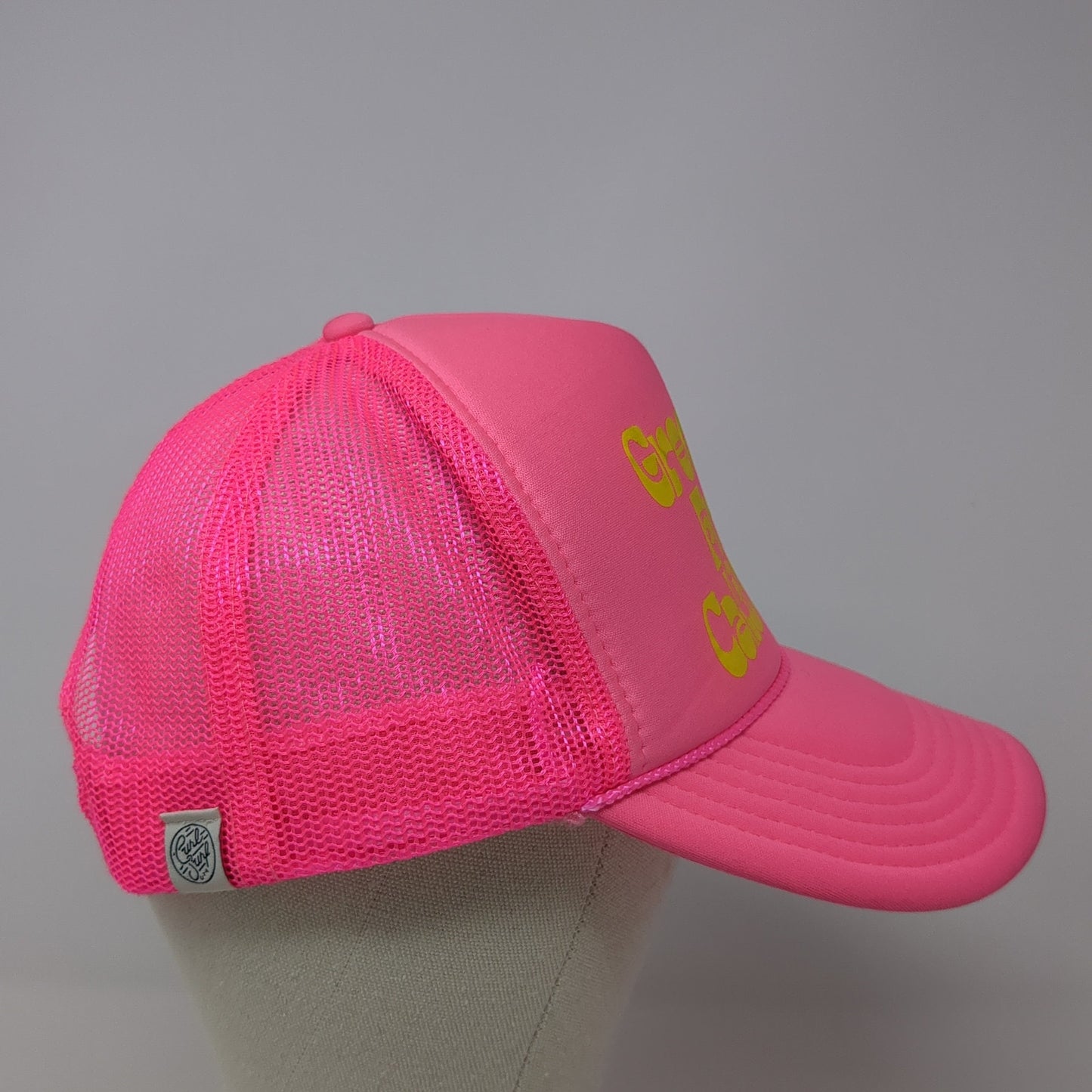 Greetings From California Snapback Rope Trucker Hat Pink One Size Otto