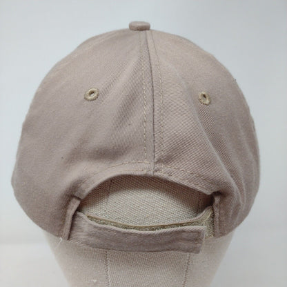 Big Custom Strapback Hat Tan One Size Adjustable Vented Holes 6 Panel Blank