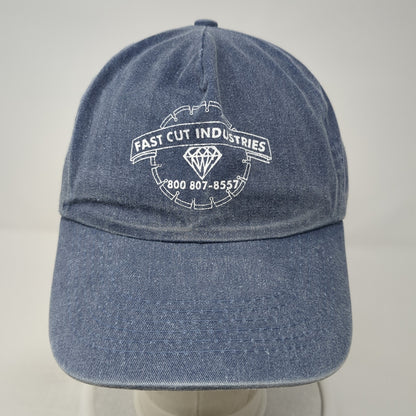 Fast Cut Industries Baseball Cap Blue One Size Adjustable Embroidered Denim