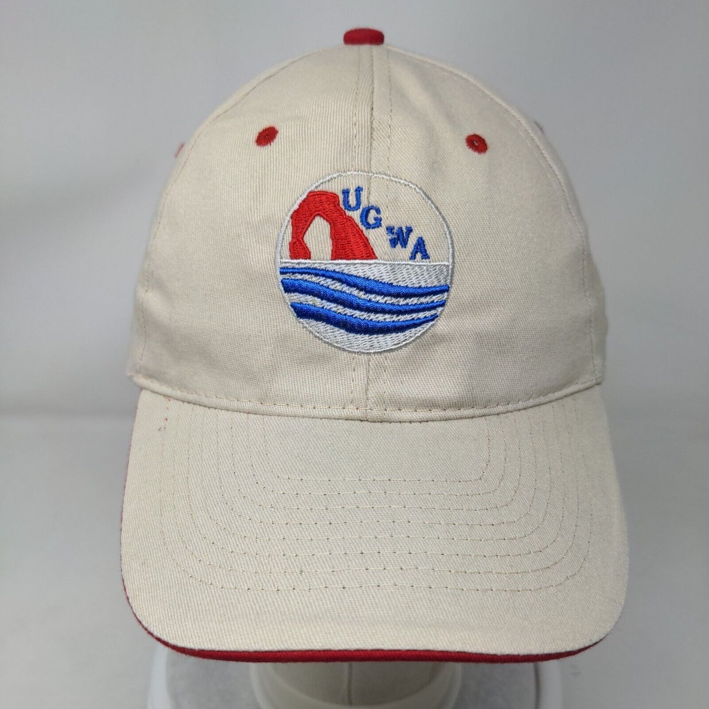 UGWA Strapback Hat Tan OSFA Embroidered Adjustable 6 Panel Hit Wear