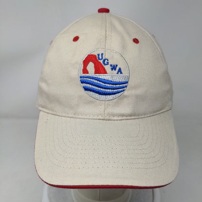 UGWA Strapback Hat Tan OSFA Embroidered Adjustable 6 Panel Hit Wear