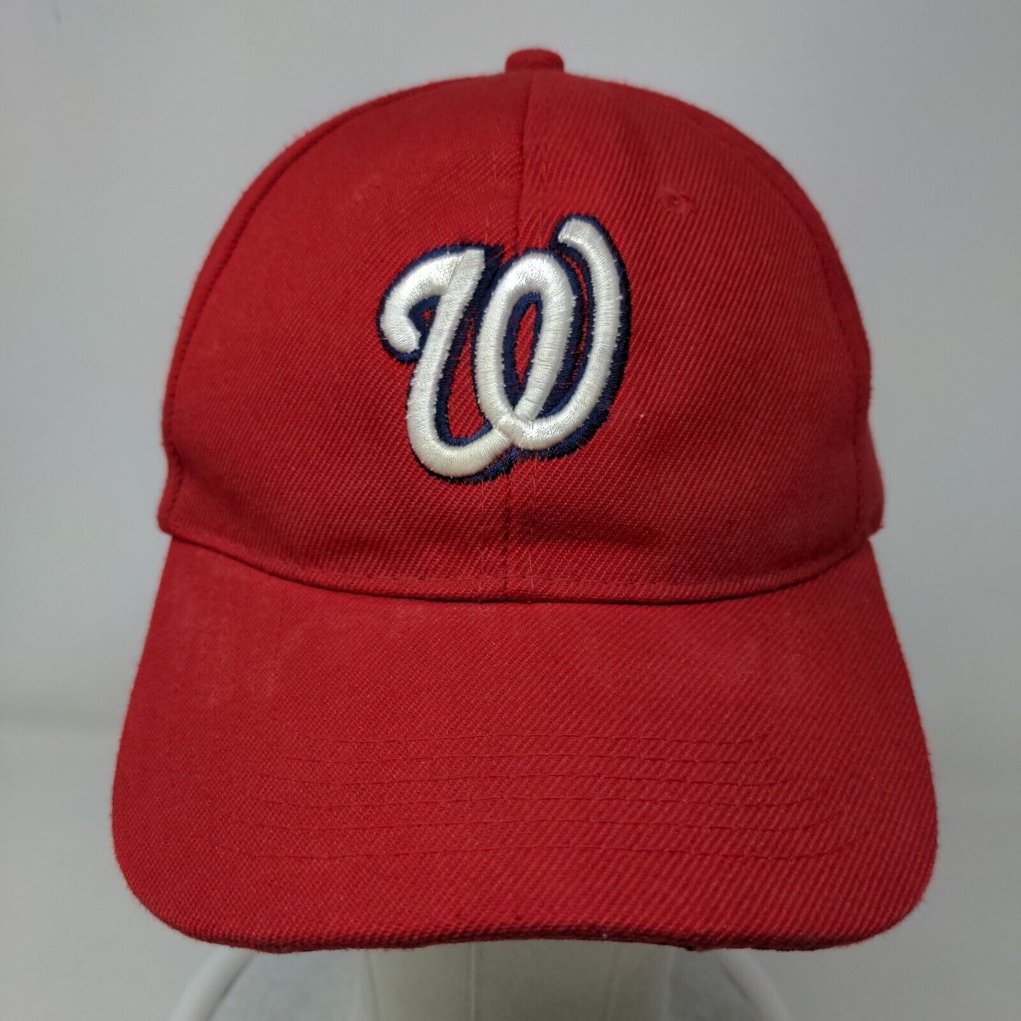 Unbranded Men's Strapback Hat Red Washington Nationals Embroidered Logo