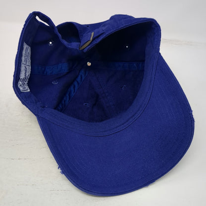 Ultimat Vodka Baseball Cap Blue One Size Distressed Frayed Patch Slideback Hat