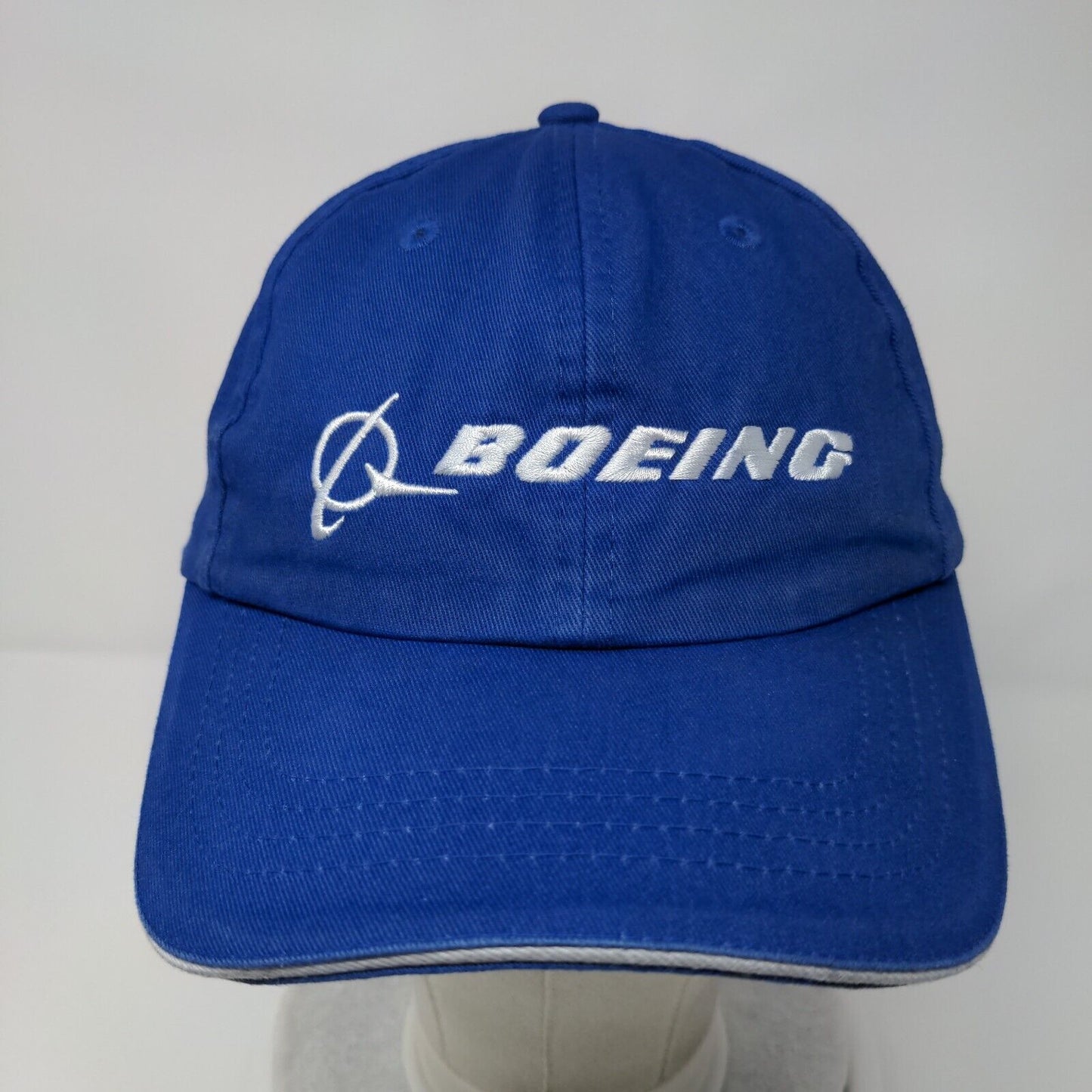 Boeing Slideback Hat Blue One Size Adjustable Embroidered 6 Panel