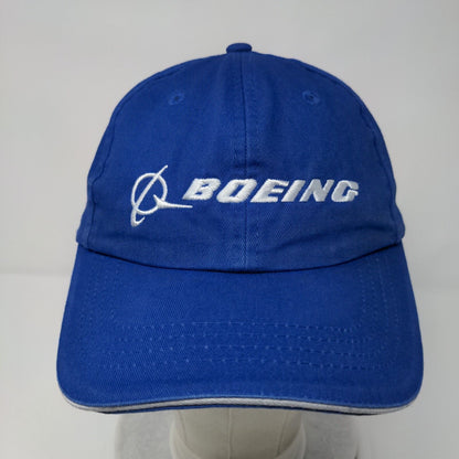 Boeing Slideback Hat Blue One Size Adjustable Embroidered 6 Panel