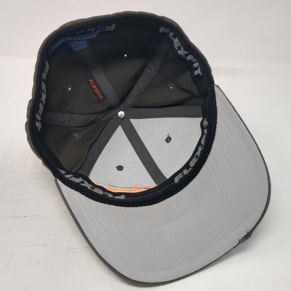 Port Authority Baseball Cap Gray M Flexfit Aubree Wartman Racing Orange Hat