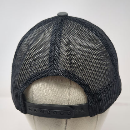 Yupoong Trucker Hat Gray One Size Mesh Back Snapback American Flag Patch