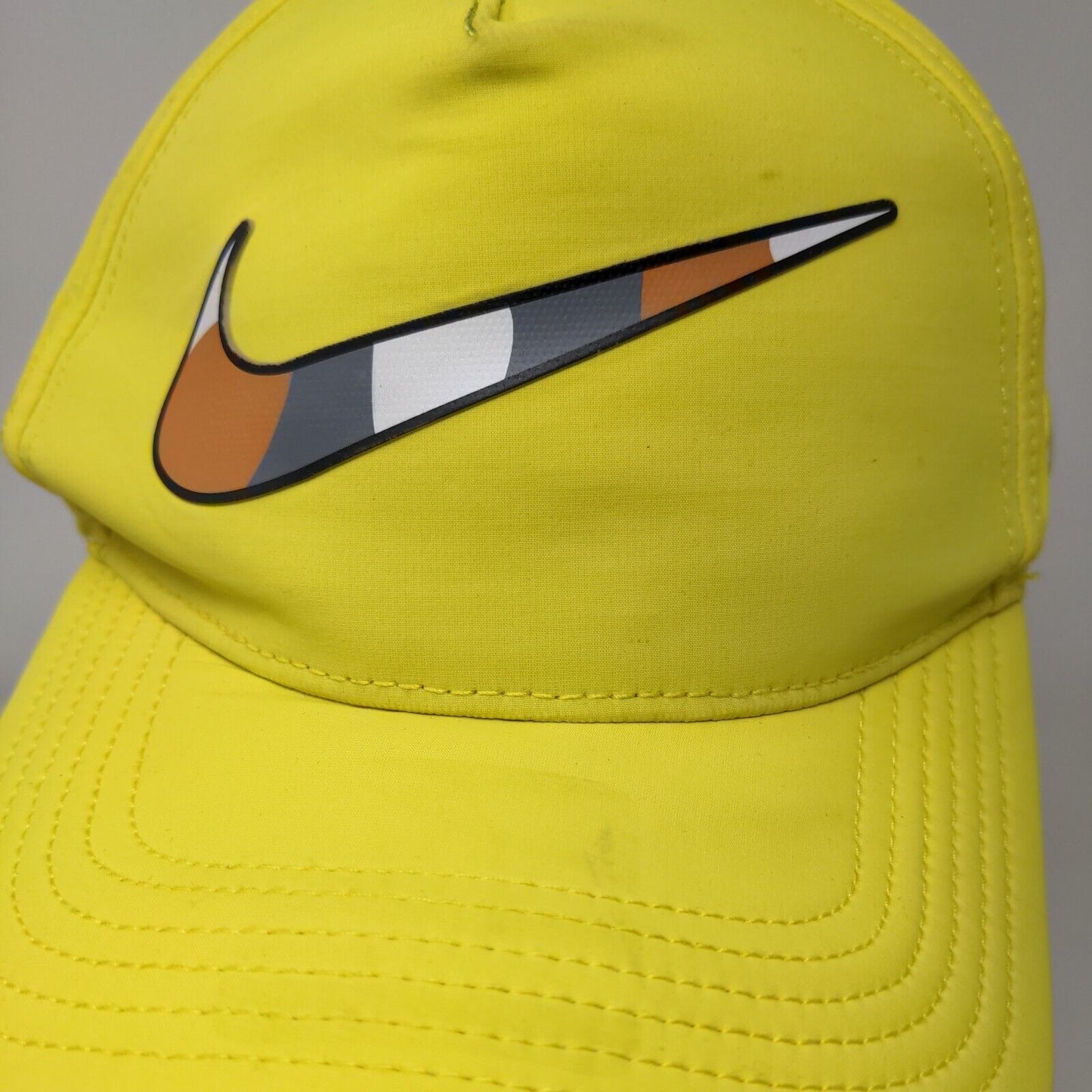 Nike Swoosh Snapback Hat Yellow One Size Adjustable Classic99 Dri-Fit