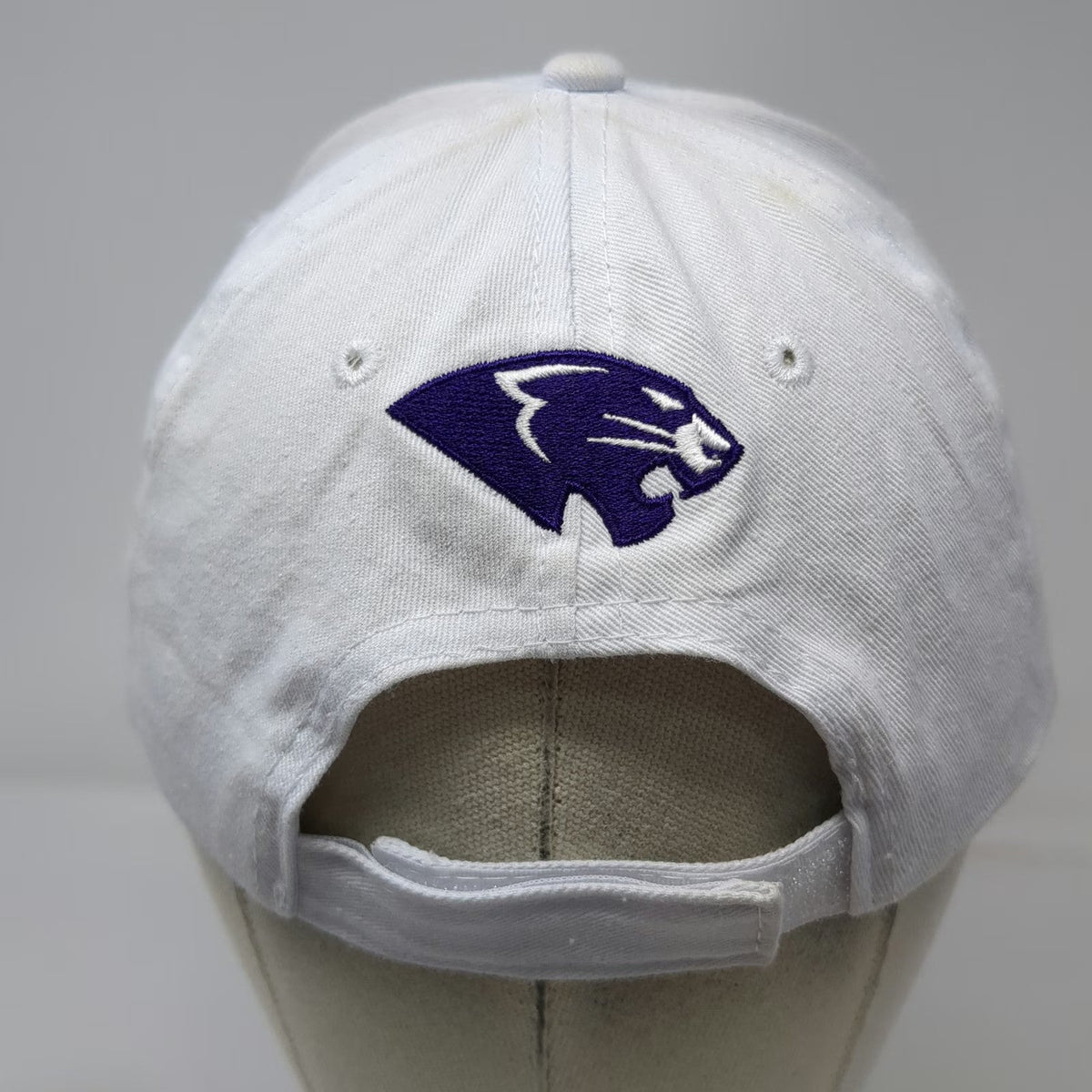 High Point University Baseball Cap White One Size Purple Mascot Strapback Hat