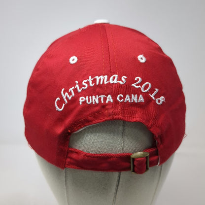 Red Majestic Resorts Punta Cana Christmas 2018 Slideback Baseball Cap Hat OSFM