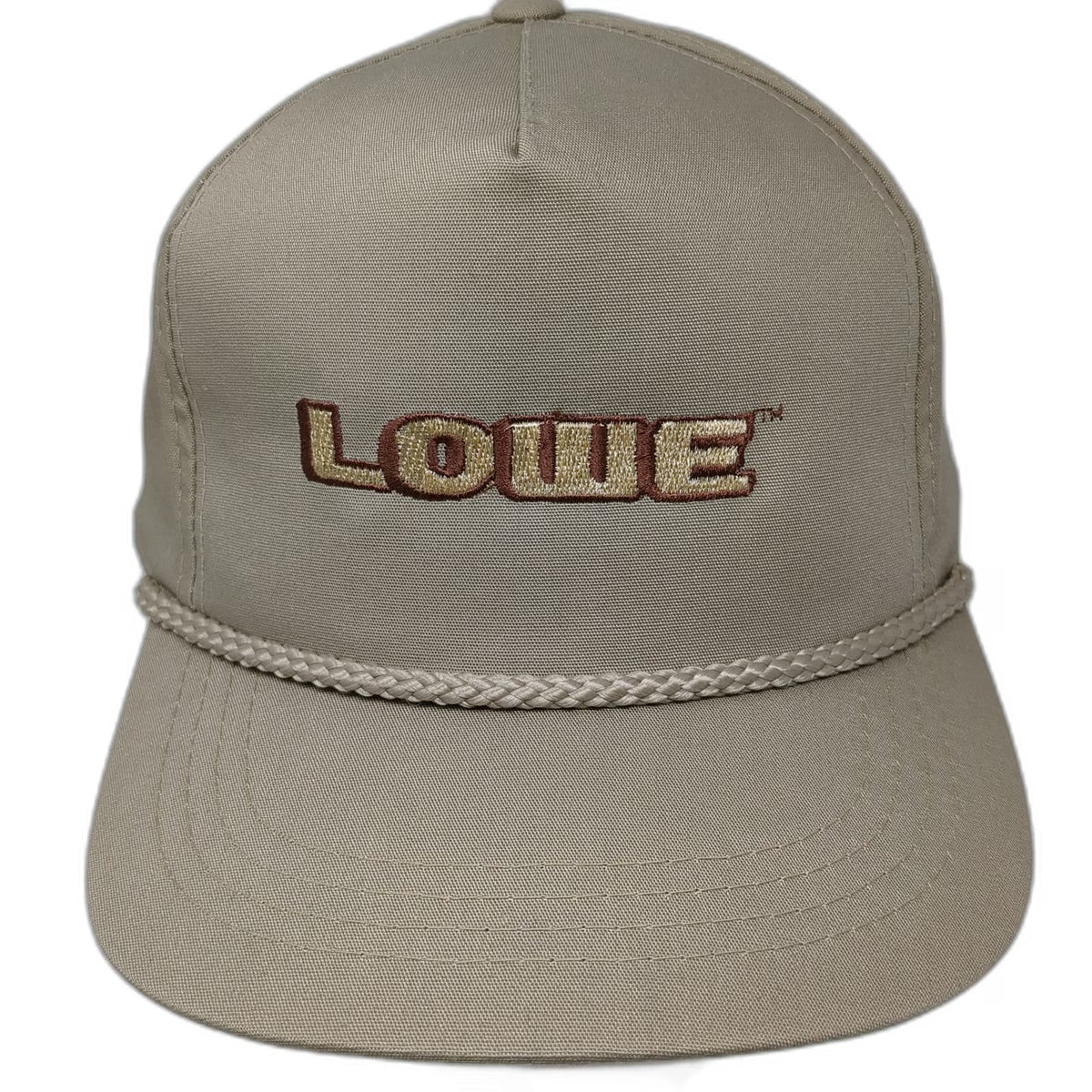 Yupoong Trucker Brown One Size Rope Snapback Embroidered Lowe Boats Fishing Hat