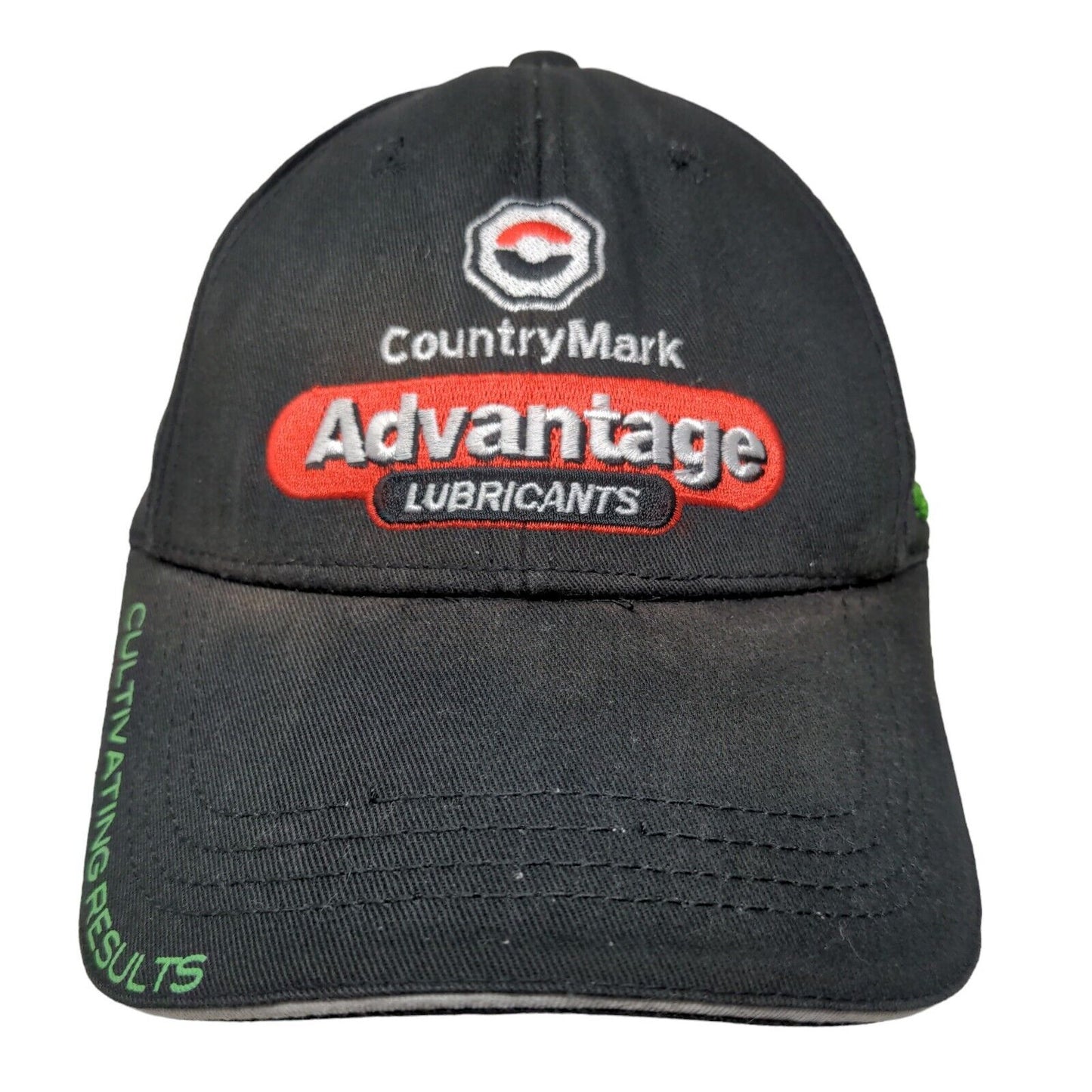 Cap America Men's Strapback Hat Black Country Mark Advantage Lubricants