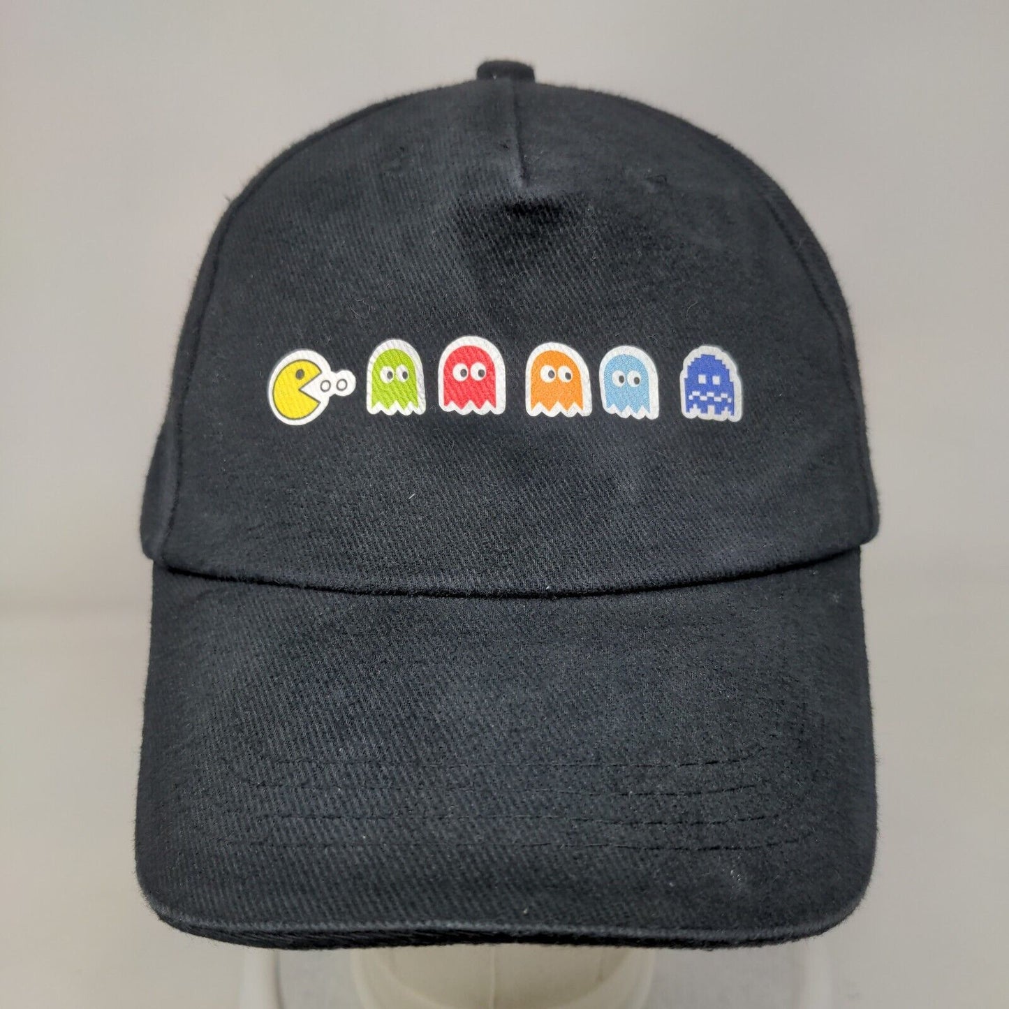 Pac-Man Strapback Hat Black 58cm Adjustable Solid Vent Holes