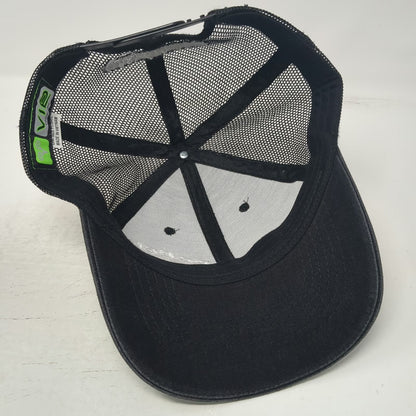 VIE Trucker Hat Black White One Size Snapback Double Trouble Bail Bonds Mesh