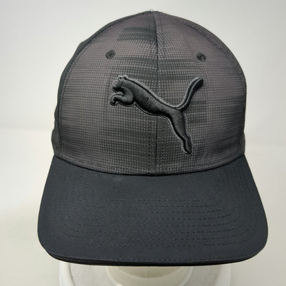 Puma Snapback Gray One Size Golf PWRCOOL Performance Jumping Cat Grid Logo Hat