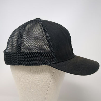 Vissla Trucker Hat Black One Size Mesh Snapback Surf Logo Patch Structured Crown