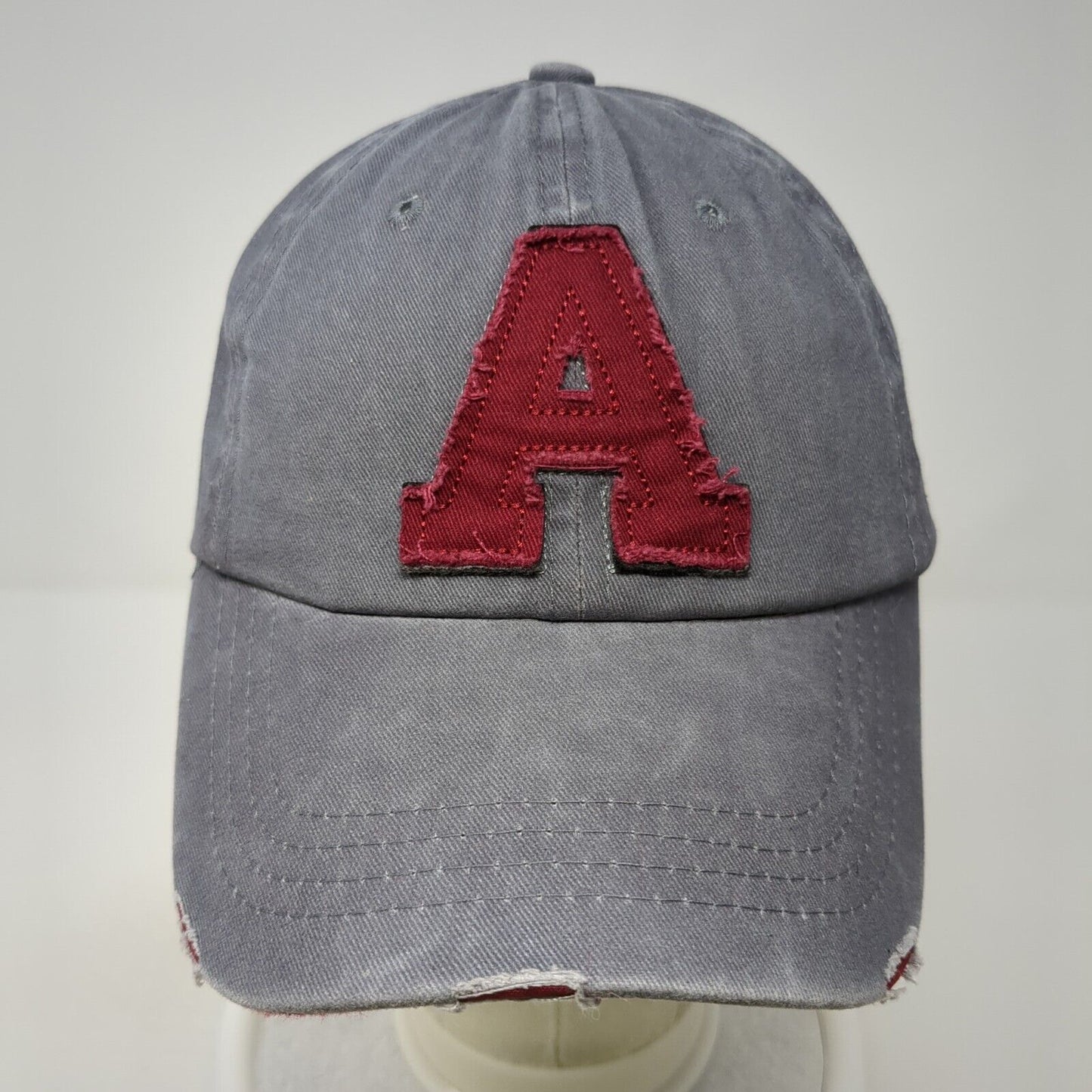 Letter A Patch Slideback Hat Gray One Size Adjustable Vera New York