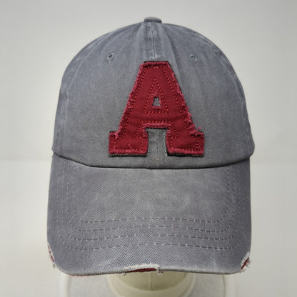 Letter A Patch Slideback Hat Gray One Size Adjustable Vera New York