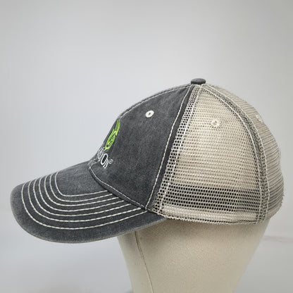 Baseball Cap Gray One Size Mesh Back Strapback Embroidered HandsOn Logo Hat