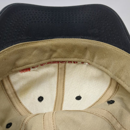 K-Products Baseball Cap Beige Black Bottom Line One Size Slideback Hat Slogan