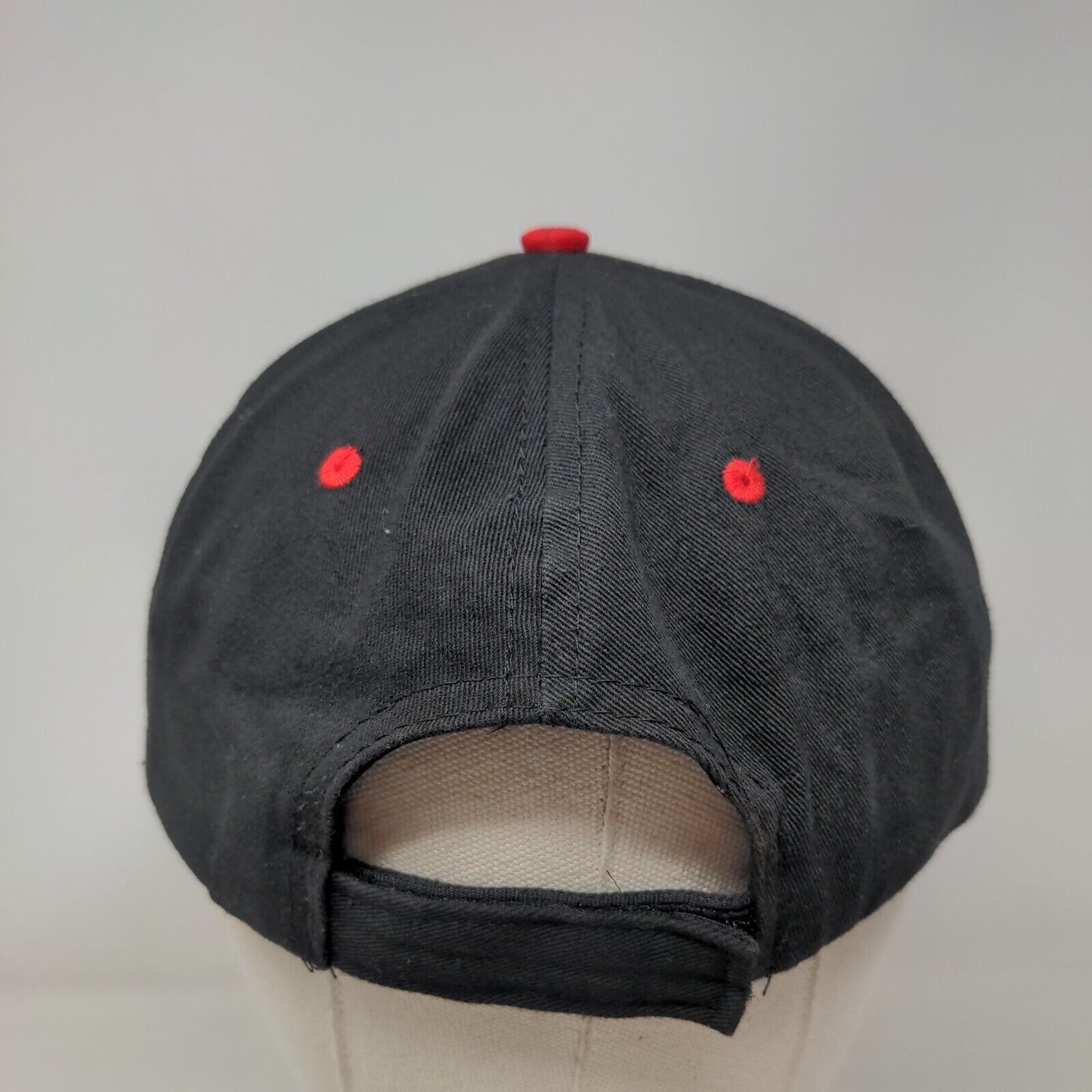Canada Strapback Hat Black One Size Adjustable Embroidered Patriotic 6 Panel