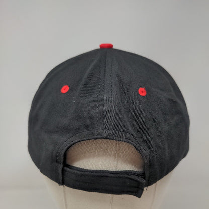 Canada Strapback Hat Black One Size Adjustable Embroidered Patriotic 6 Panel