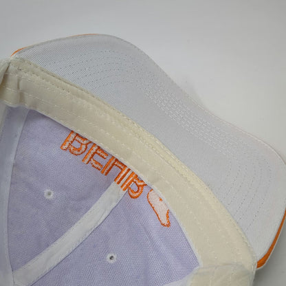 Behr Baseball Cap White One Size Orange Logo Strapback Hat Paint Company Bear