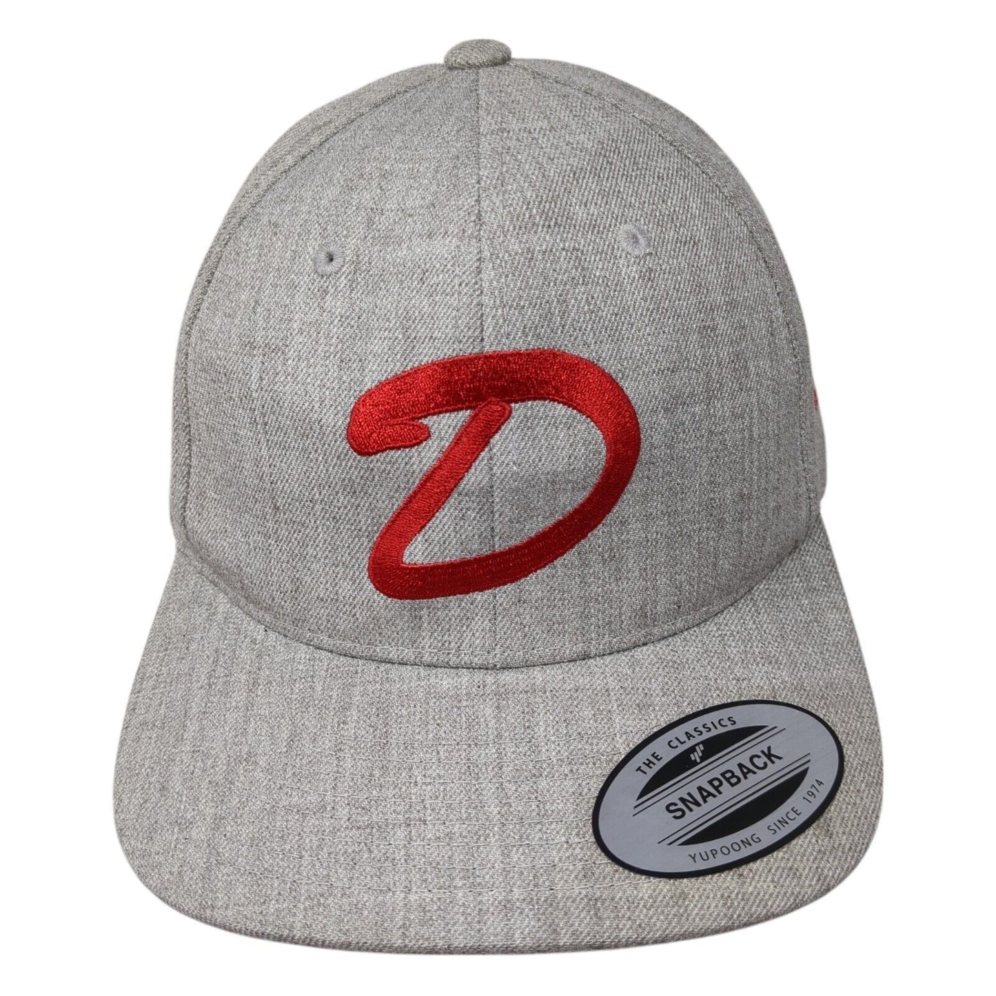 Dennings Snapback Hat Gray One Size Adjustable Embroidered 6 Panel Sport-Tek