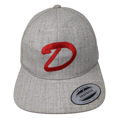 Dennings Snapback Hat Gray One Size Adjustable Embroidered 6 Panel Sport-Tek