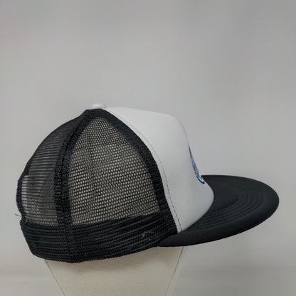 Ski Town Shoot Out Park City UT Snapback Trucker Hat Black OS Mesh Back District