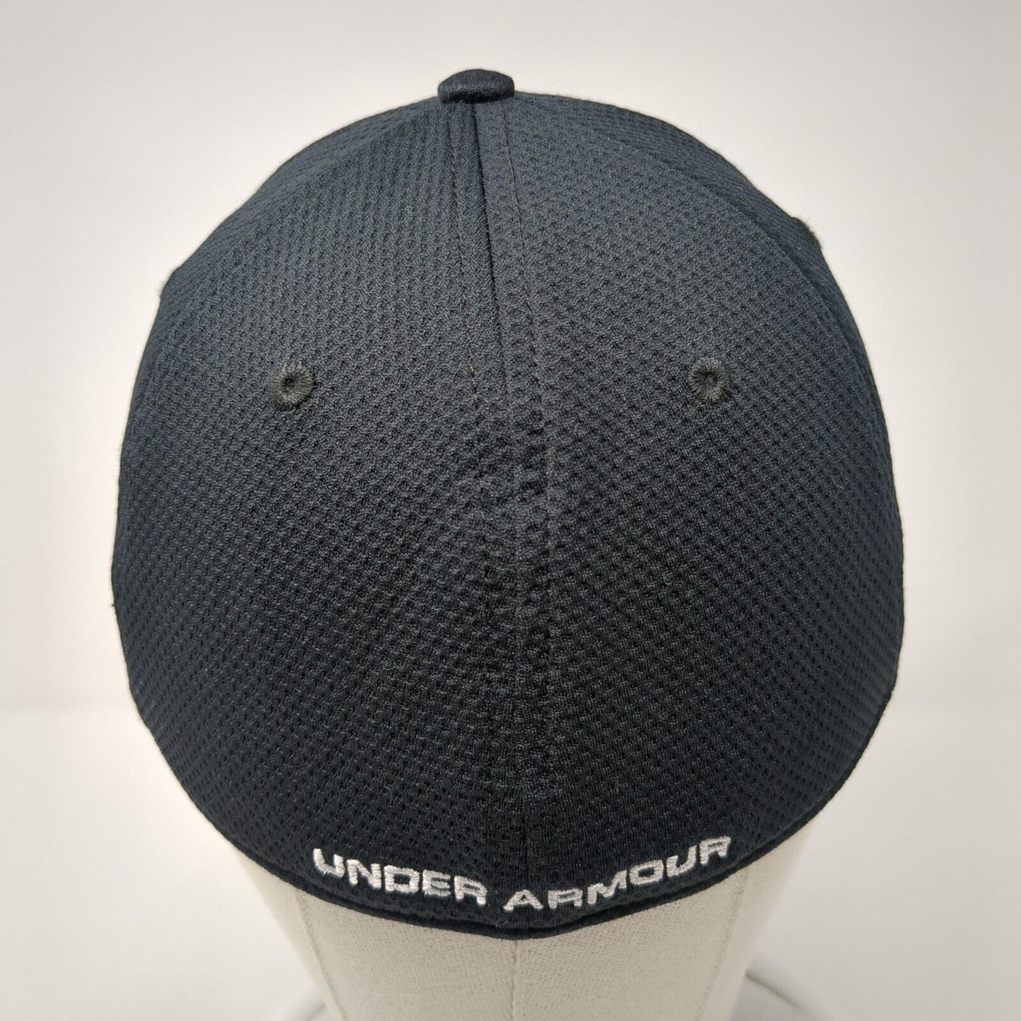 Under Armour Fitted Hat Black M/L Classic Fit Embroidered Blitzing Polyester