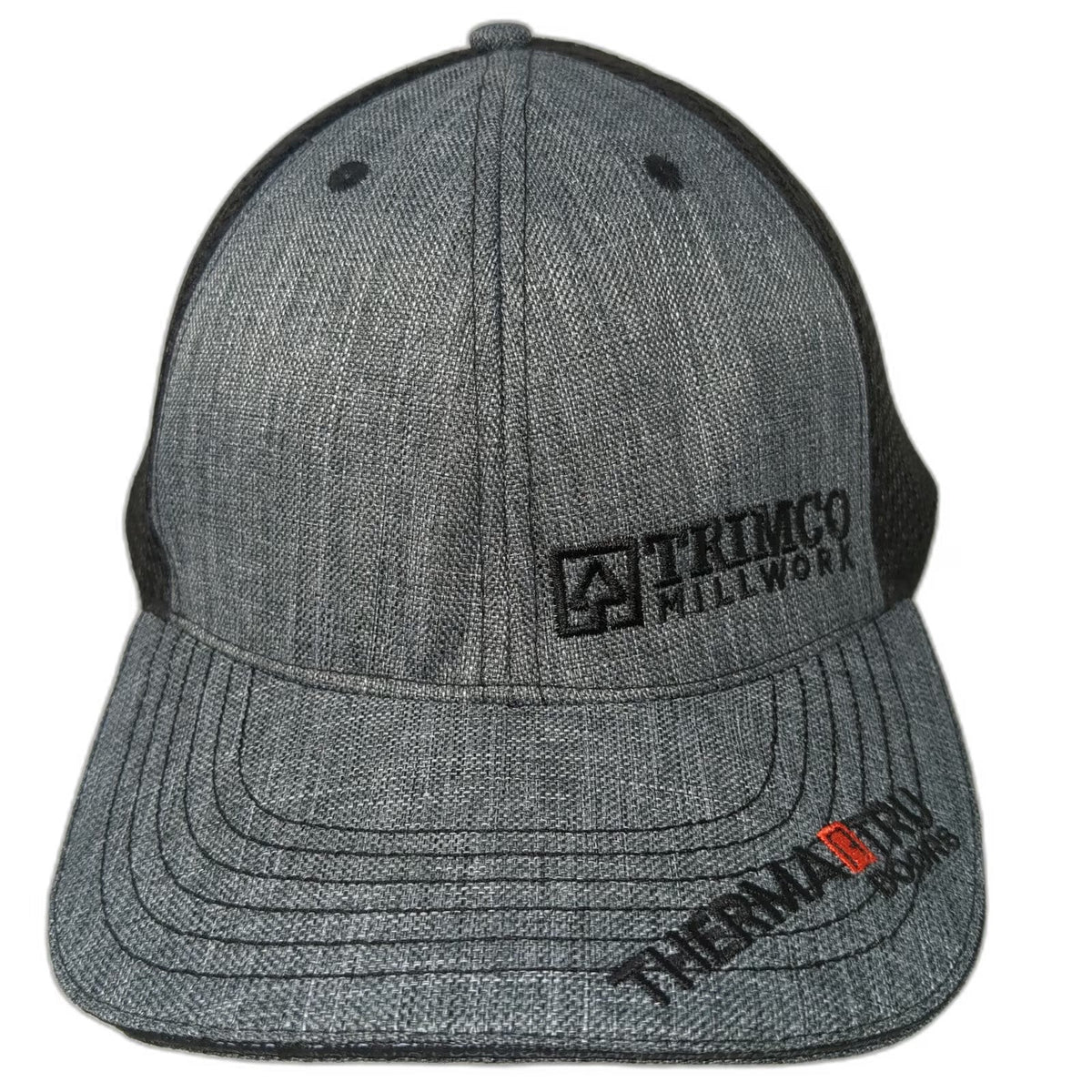 360 Apparel Baseball Cap Gray One Size Mesh Back Snapback Trimco Millwork Hat