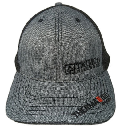 360 Apparel Baseball Cap Gray One Size Mesh Back Snapback Trimco Millwork Hat