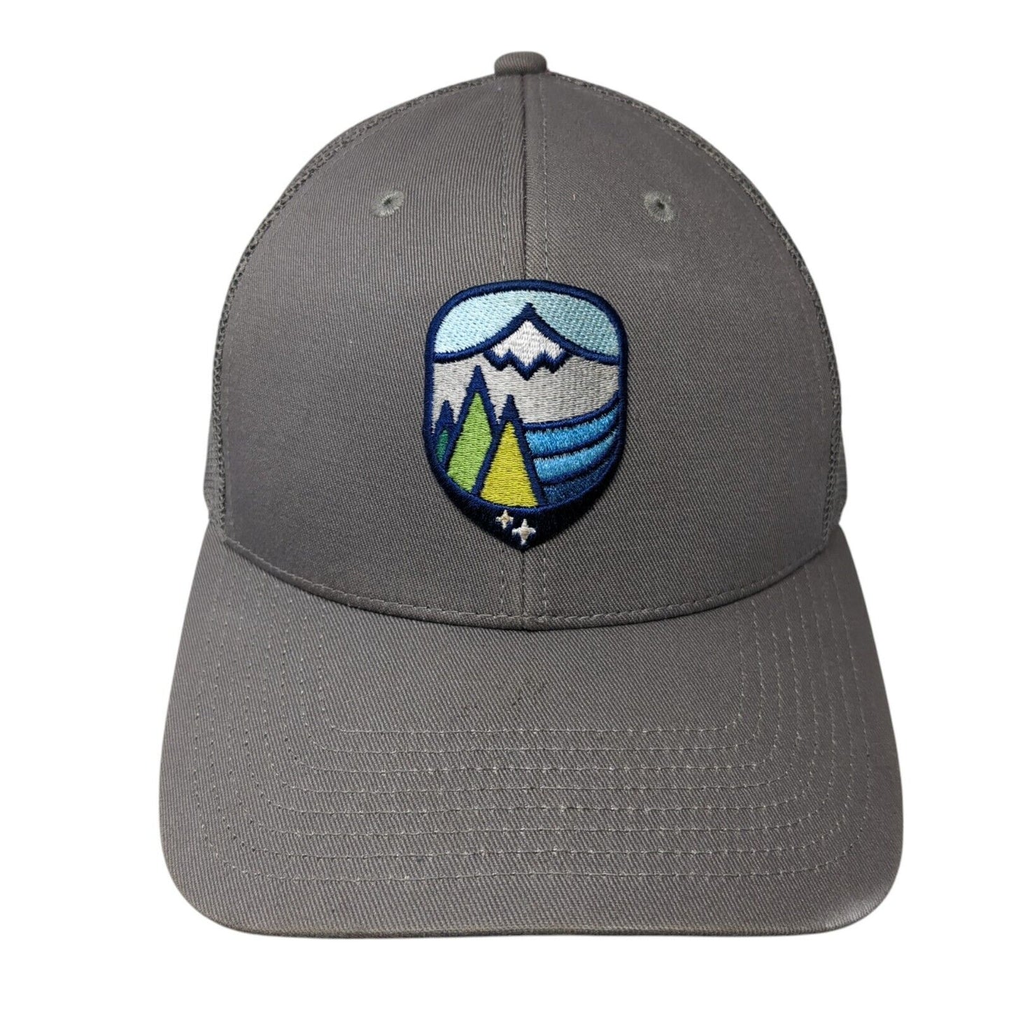 Outdoor Cap Adult Snapback Trucker Hat Gray OS Adjustable Embroidered Mesh Back