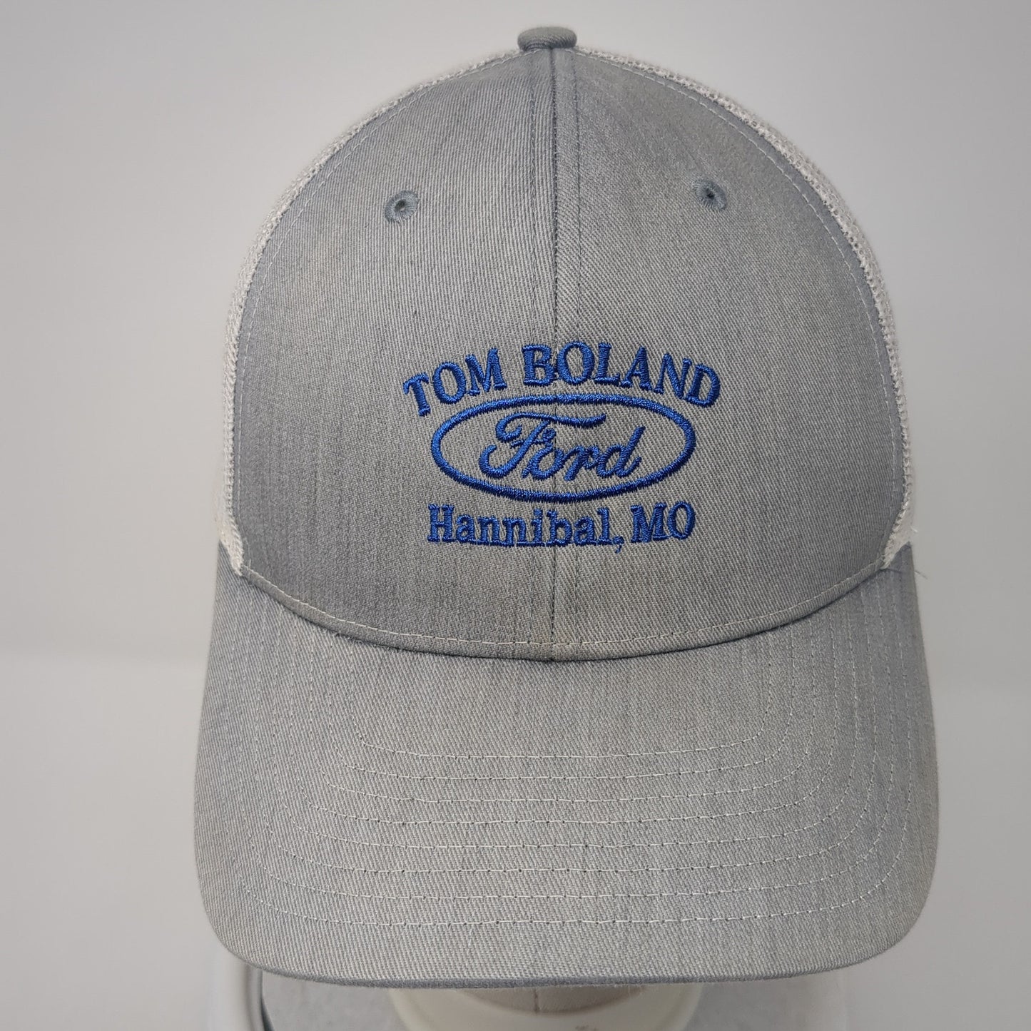 Tom Boland Ford Hannibal MO Snapback Trucker Hat Gray One Size Mesh Back