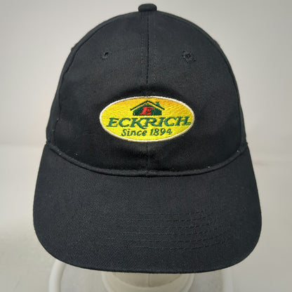 Eckrich Baseball Cap Black One Size Strapback Embroidered Logo Since 1894 Hat