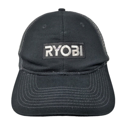 RYOBI Snapback Trucker Hat Black One Size Adjustable Mesh Back Port Authority