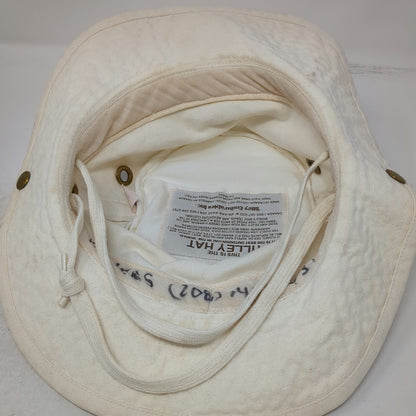 Tilley Boonie Hat Beige 7 1/2 Cotton Duck Made in Canada Float Snap Brim Strap