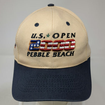 Ahead Baseball Cap Beige U.S. Open 2000 Pebble Beach Golf Hat Strap Vintage